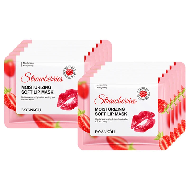 Crystal Collagen Lip Mask Patches – Cherry & Strawberry Plumper