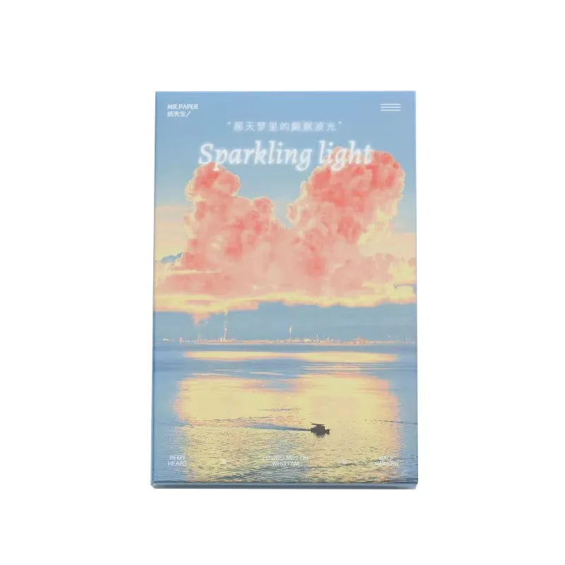 Sparkling Light Series Postcards Ripple Art Greeting Cards Unique