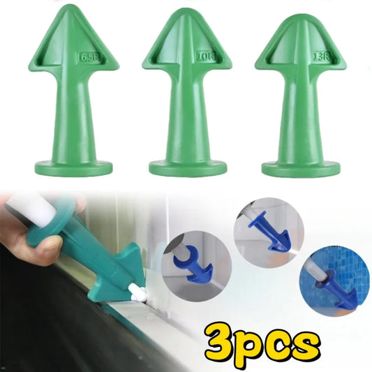 3PCS Caulking Nozzle Applicator,Silicone Caulking Tools Kit(6.5R, 10R, 13R) Reusable Finisher Adapter,Sealant Nozzle,Caulk Saver Peaceful Pleasures Health and Wellness