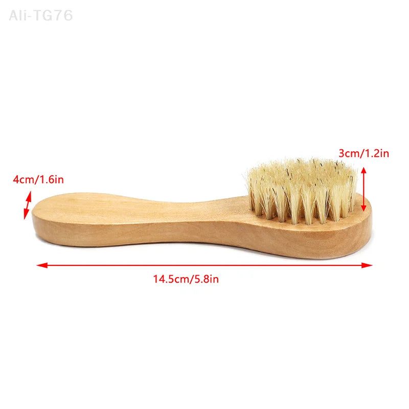 Natural Bristle Exfoliating Face Brush | Bamboo Scrubber
