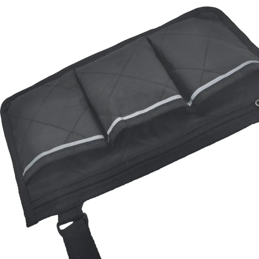 Wheelchair Armrest Hanging Bag | Multi-Pocket Waterproof Organizer