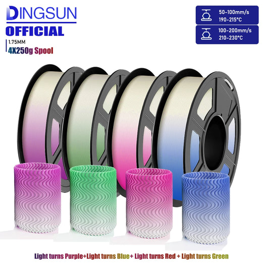 UV Color Changing PLA+ Filament 1.75mm 250g – DINGSUN 3D