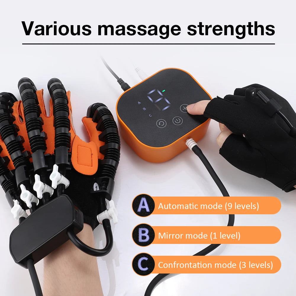 Hand Rehabilitation Robot Gloves Finger Exercise Stroke Hand Brace Hemiplegia Recovery Splint Glove Mirror Mobility Training Peaceful Pleasures Health and Wellness