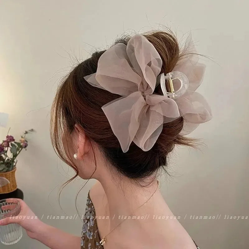 Elegant Net Ponytail Braid Claw Clip Hairpin | Women's Hair Accessory