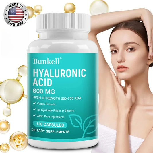 Hyaluronic Acid Capsules - 600 Mg Hyaluronic Acid Capsules - High Dose, 500-700 KDA - Non-GMO, No Synthetic Fillers or Binders Peaceful Pleasures Health and Wellness