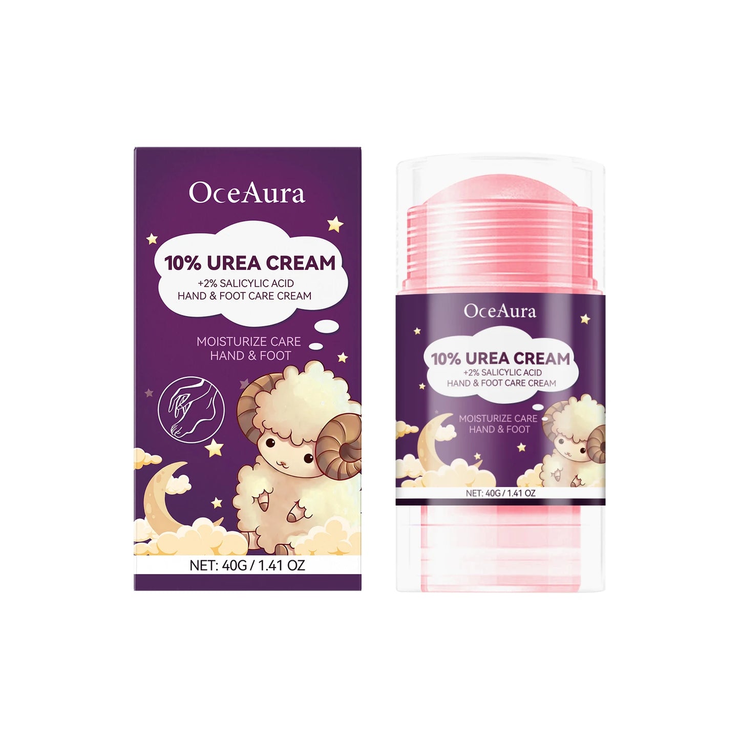 OceAura 10% Urea Foot & Hand Balm Stick | Deep Moisture 40g