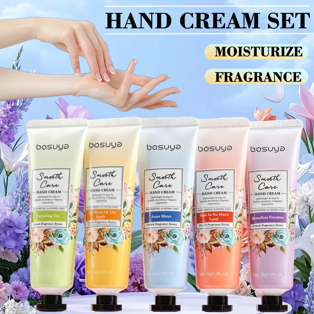 5-Piece Fragrant Hand Cream Set – Shea Butter & Glycerin
