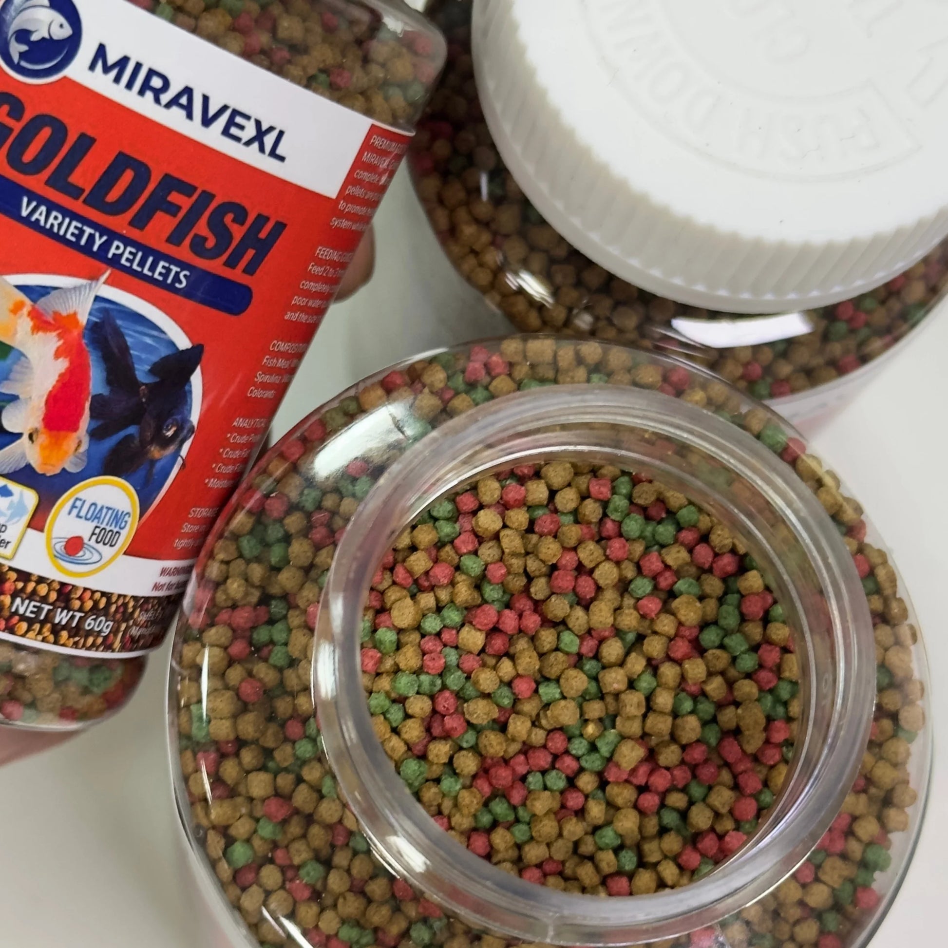 1MM Floating Goldfish Food Pellets Koi Pond Fish Growth Natural Color Enhancing Krill Spirulina Clear Water Formula Daily Diet Peaceful Pleasures Health and Wellness