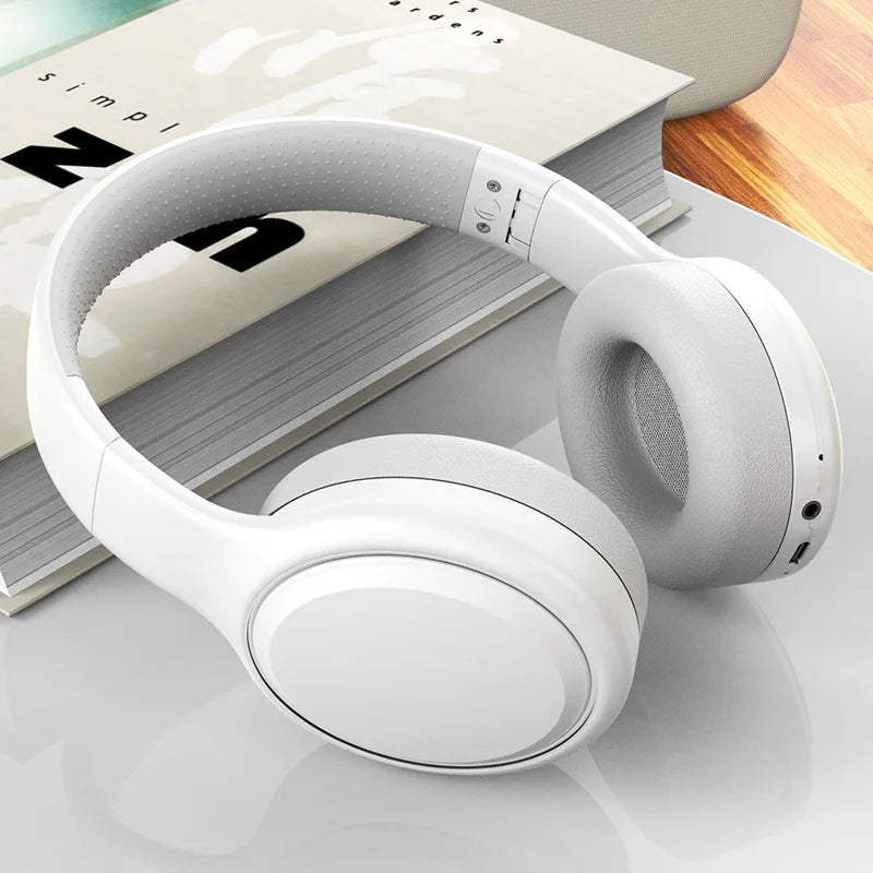 Bluetooth 5.3 Headphones 3.5mm Wired Headsets Over Ear Gaming Earphones Foldable Wireless Earphones with Mic TF/AUX Music Play Peaceful Pleasures Health and Wellness GRAY