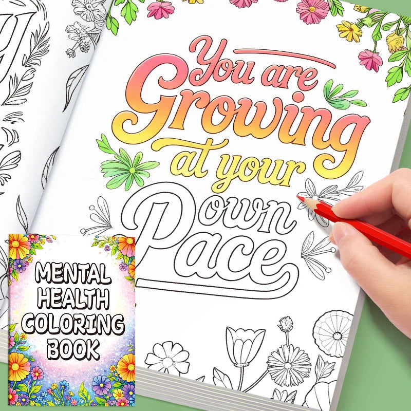 32 Pages Mental Health Coloring Book Adults Happiness Small Moments