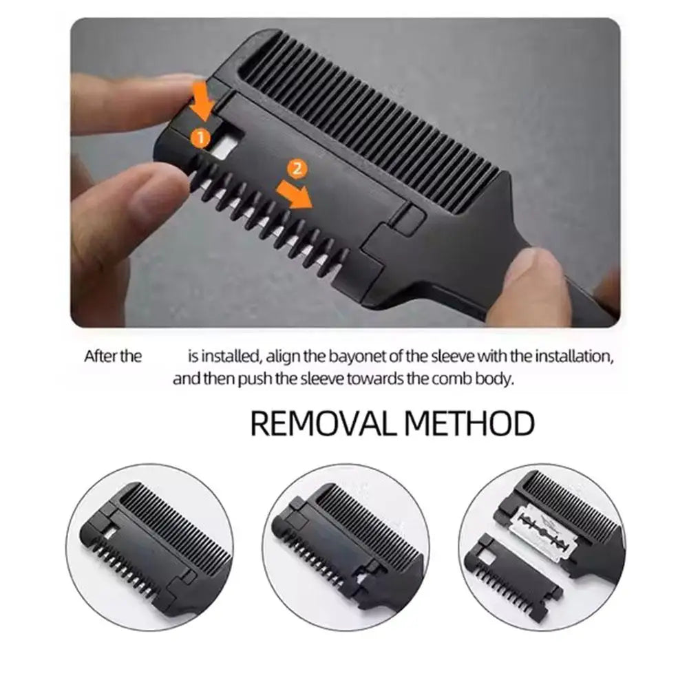 Double-Sided Hair Thinning Razor Comb – Trim & Style at Home