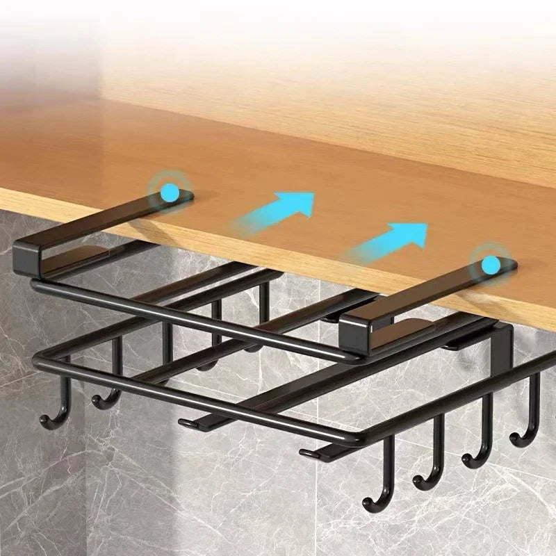 Kitchen Under Cabinet Basket Storage Shelf Cutting Board Rack Kitchen Closet Rack Under Desk Cabinet Office Bathroom Organizers Peaceful Pleasures Health and Wellness