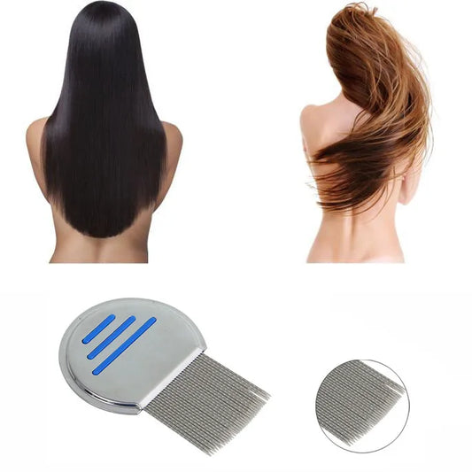 1pcs High Quality Terminator Lice Comb Nit Free Kids Hair Rid Headlice Stainless Steel Metal Teeth Remove Nit Brush Free Ship Peaceful Pleasures Health and Wellness