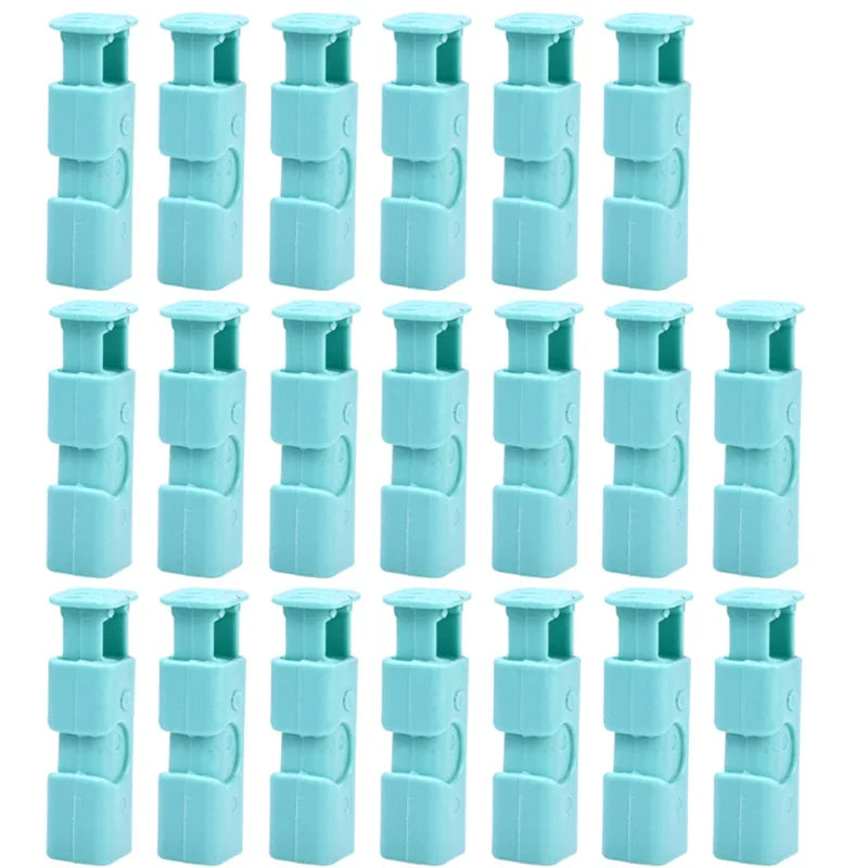 Snack Moisture Proof Sealing Clip Bread Bag Preservation Clip Plastic Bag Sealing Clip Milk Powder Bag Sealing Clips Practical Peaceful Pleasures Health and Wellness 20pcs blue