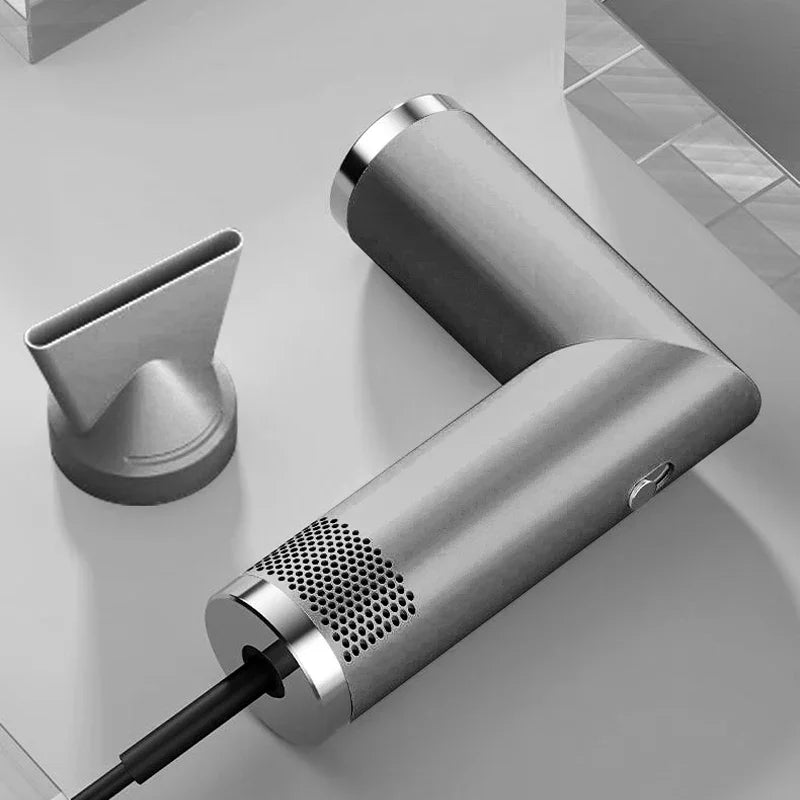 Foldable Hair Dryer High Speed Anion Constant Temperature Ionic Portable Professional for Travel Home Salon Styling Peaceful Pleasures Health and Wellness Grey Plug Type CN
