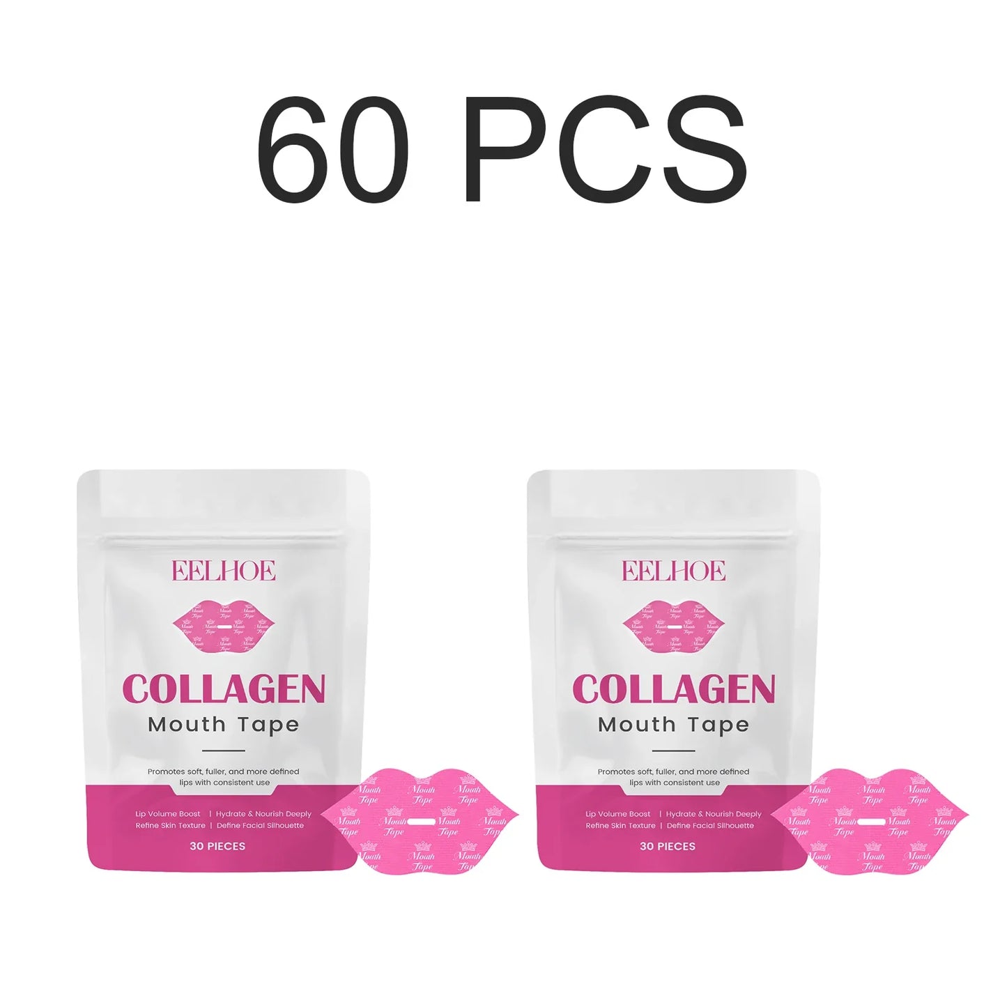 Lip Sleeping Mask Patches – Collagen & Hyaluronic Acid, 30 Pack