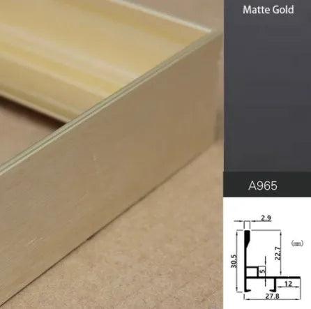 Customized Aluminum Alloy Frame for Paintings, Canvas Picture Frame, DIY, Modern, Grand Format, All Kinds of Size Peaceful Pleasures Health and Wellness A965 Matte golden customized 3 China Mainland