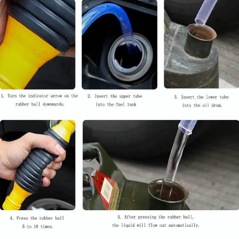 1Set Automobile and motorcycle manual oil pumping pump diesel barrel-type oil pumping pipe oil diversion transfer pump for oil Peaceful Pleasures Health and Wellness