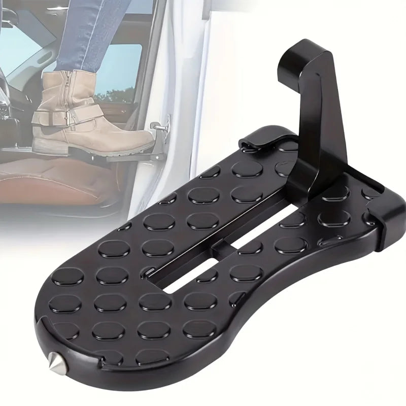 1 Aluminum Alloy Car Door Foot Pedal Assist Hook Top，Foldable Roof Rack Door Step，Easy access to the car roof，Universal Car Moun Peaceful Pleasures Health and Wellness