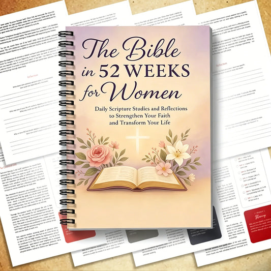 Bible 52 Weeks Women Daily Scripture Study Journal Reflections Peaceful Pleasures Health and Wellness Default Title