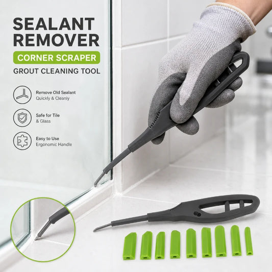 9 In 1 Glass Glue Angle Scraper Sealant Spreader Finishing Tool Kit For Window Ceramics Tile Kitchen Sink Shower Tile Joint Set Peaceful Pleasures Health and Wellness