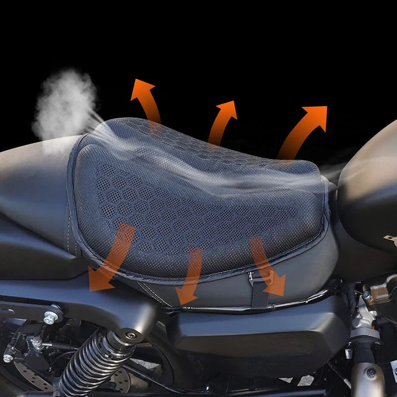 Universal Motorcycle Gel Seat Pad – 3D Honeycomb Cooling Cushion Motorcycle Seat Cushion Oasis Select
