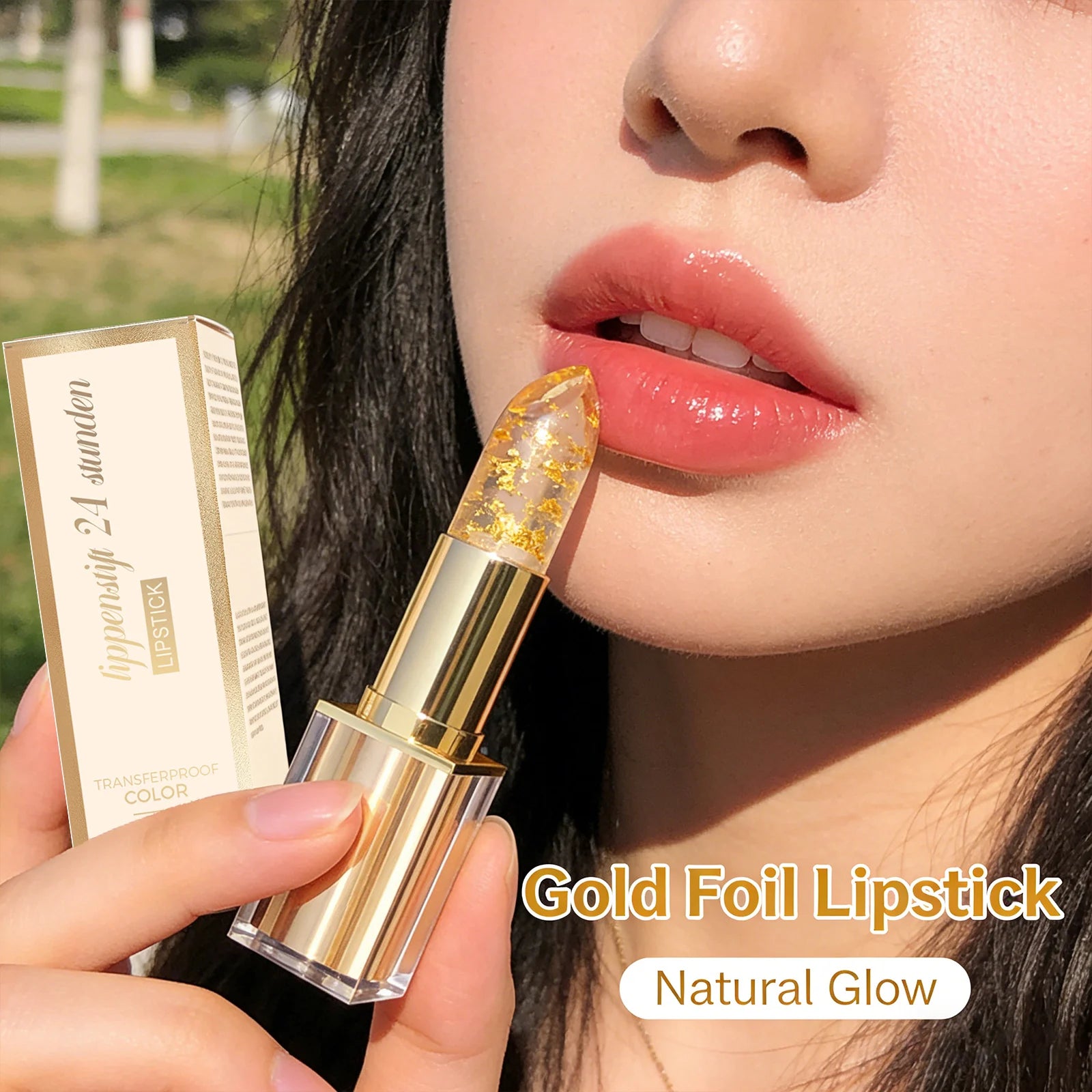 Color Lipstick Nourishing Lips Skin Brightening Enhance Texture Lightweight Long-Lasting Color Suitable for Various Skin Tones Peaceful Pleasures Health and Wellness