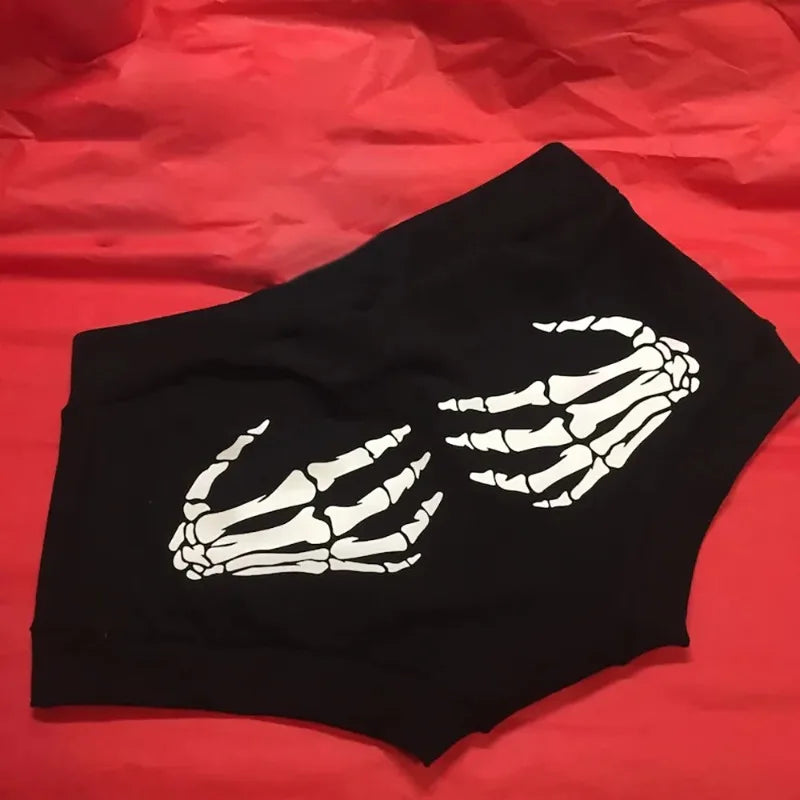 Skeleton Hands Halloween Glow-in-the-Dark Ladies Underpants