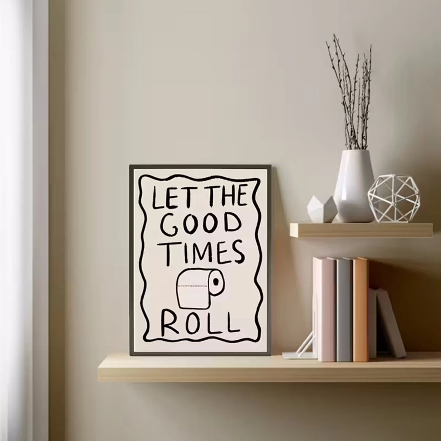 Funny Toilet "Let The Good Times Roll" Canvas Wall Art Print