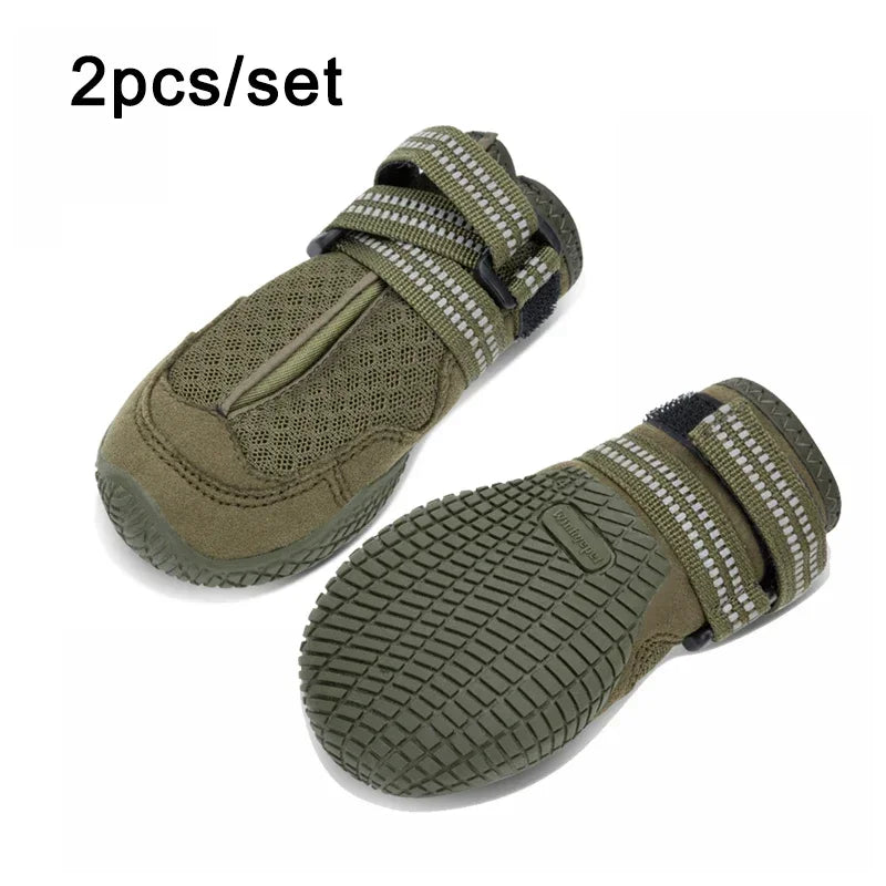TRUELOVE Waterproof Anti-Slip Dog Shoes for Puppies & Dogs Peaceful Pleasures Health and Wellness ArmyGreen(2pcs set) 1-(Width-3.5CM) China Mainland