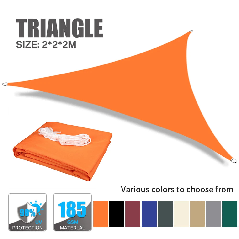 Triangle Sun Shade Sail 280 GSM 95% UV Block – Patio & Garden
