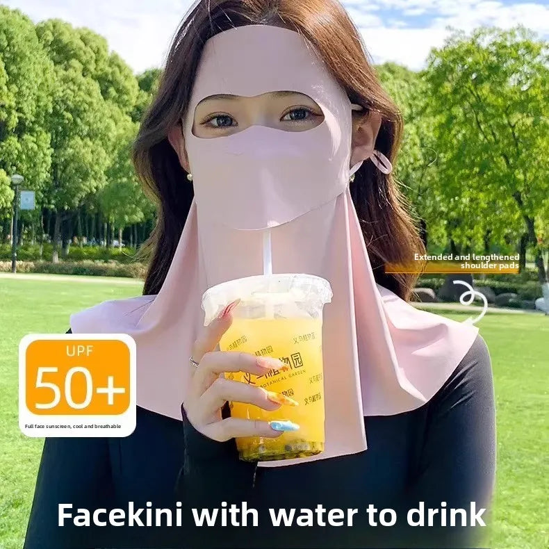 Ice Silk Face Mask UPF 50+ Cooling UV Sun Protection Gaiter