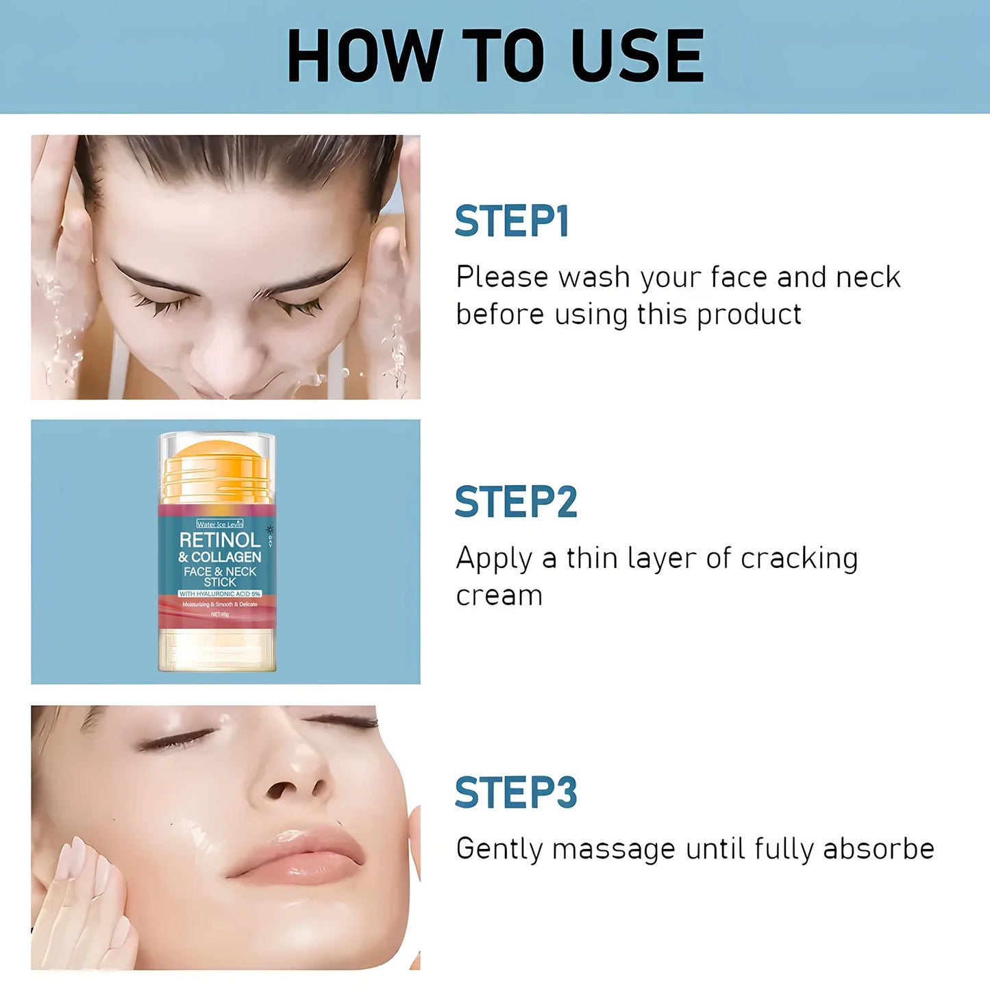 Retinol & Collagen Face & Neck Stick – Firming Moisturizer 45g