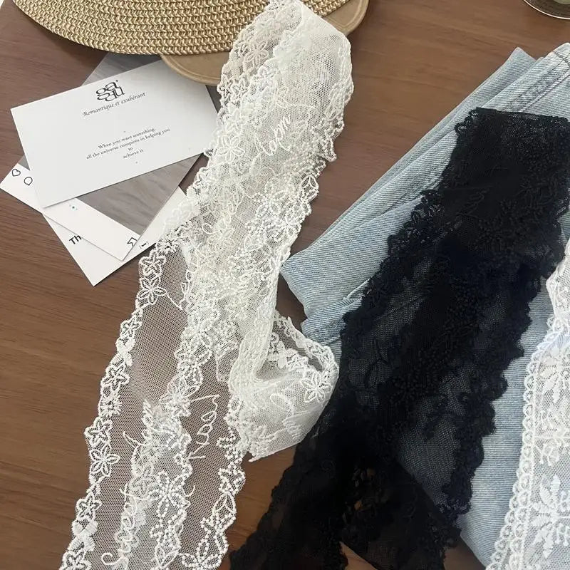 Multi-Way Floral Lace Ribbon Belt – Hair Scarf & Bag Charm
