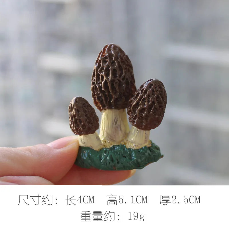 Mini Resin Mushroom Shaped Statue Waterproof Miniature Gifts for Patio Bonsai Dollhouse Fairy Garden Desk Decoration Home Decor Peaceful Pleasures Health and Wellness C