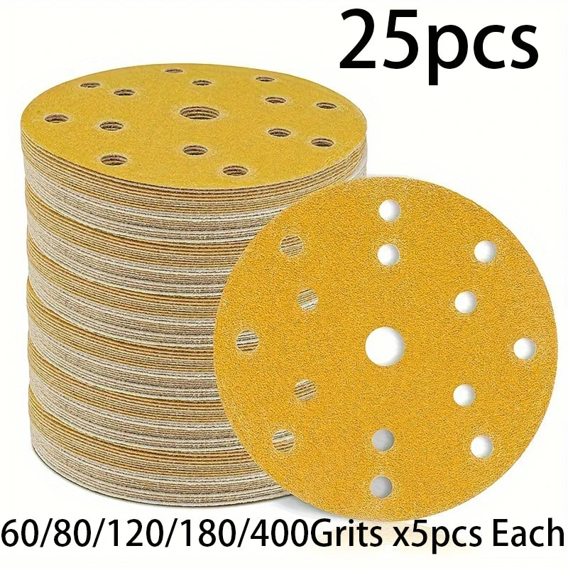 6-inch 15 Hole Circular Sand Tray Pad 60-400 Grit Used Random Track