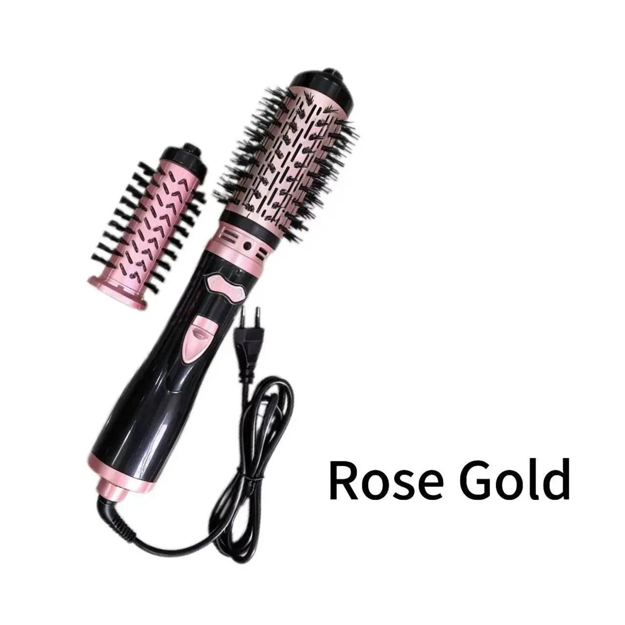 Negative Ion Automatic Curling Comb 3 in 1 Wave Big Curly Hair Straightener Hot Air Brush High Wind Blow Dry Brush Hair Care Peaceful Pleasures Health and Wellness Rose Gold EU