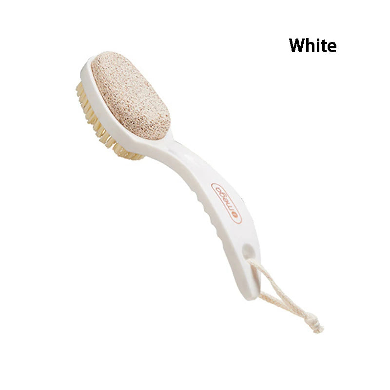 2-in-1 Pumice Stone Foot Scrubber Brush | Pedicure Tool Foot Scrubber Tool Peaceful Pleasures Health and Wellness WHITE