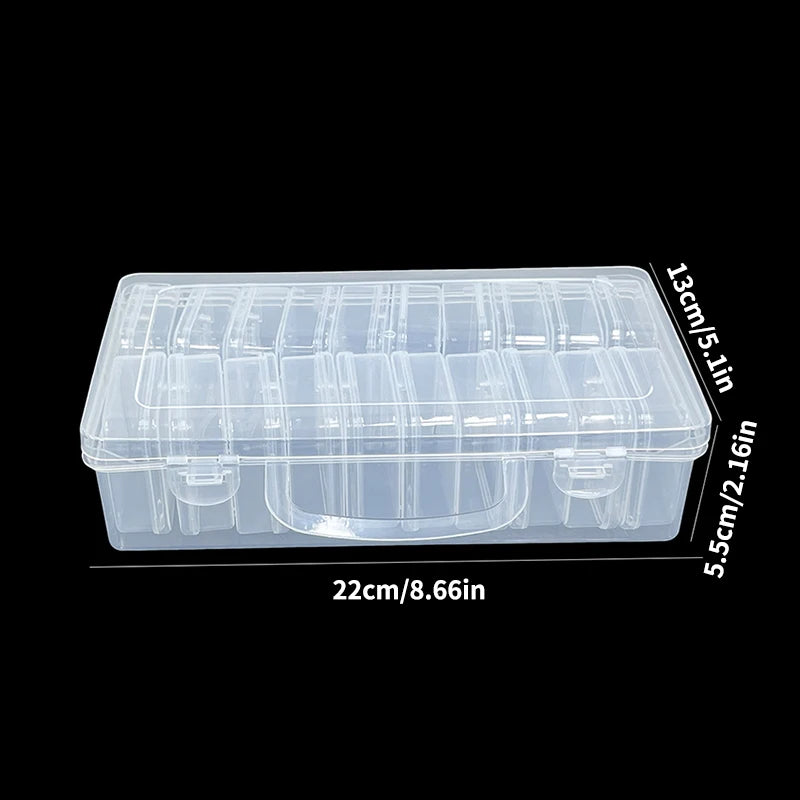 Transparent Plastic Storage Box with 12/14/15/20 Grids for Bead Sorting Jewelry And Miscellaneous Items Organizer Box organizer Peaceful Pleasures Health and Wellness