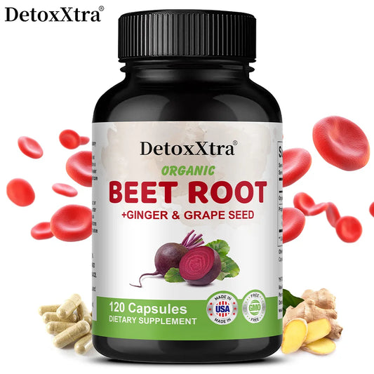 Beet Root Capsules - Supports Blood Pressure, Athletic Performance, Digestive, Immune System, Pure, Non-GMO & Gluten Free Peaceful Pleasures Health and Wellness