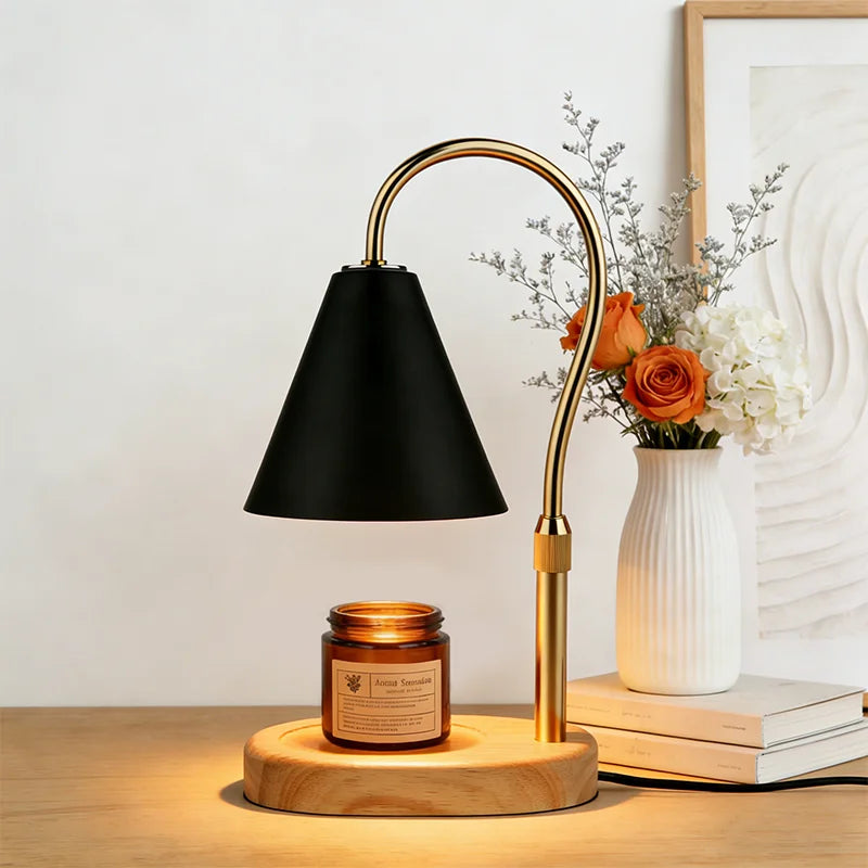 RUNTOIN Black Candle Warmer Lamp | Dimmable Wax Melter Light