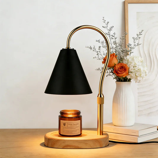 RUNTOIN Black Candle Warmer Lamp | Dimmable Wax Melter Light