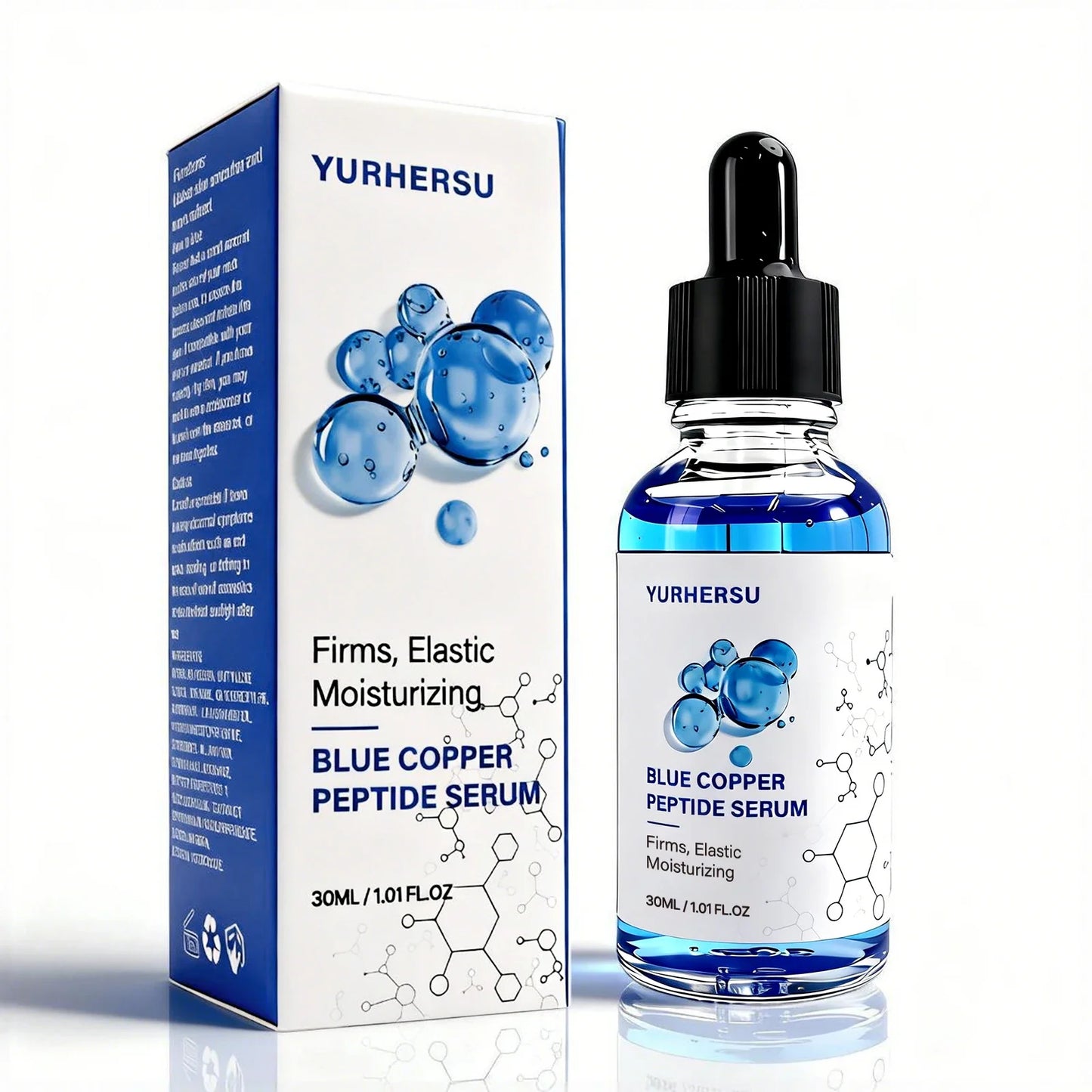 Blue Copper Peptide GHK-Cu Facial Serum – Firming & Moisturizing