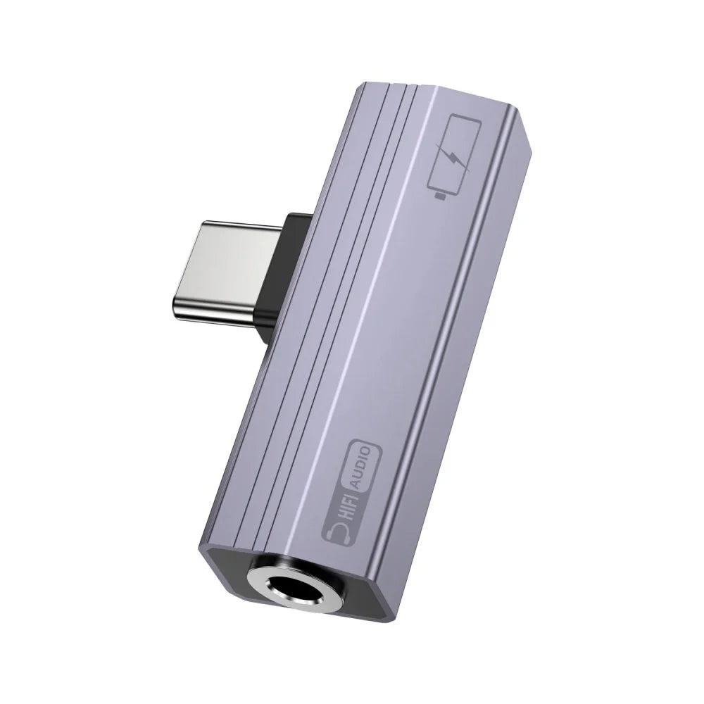 USB-C to 3.5mm Audio Adapter 2-in-1 Fast Charging 100W/10W