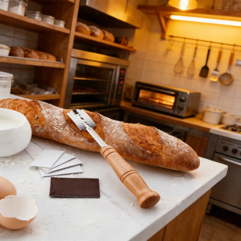 1pc Practical Curved Bread and Pastry Knife Baking Tools Baking Accessories Household Kitchen Tools Peaceful Pleasures Health and Wellness