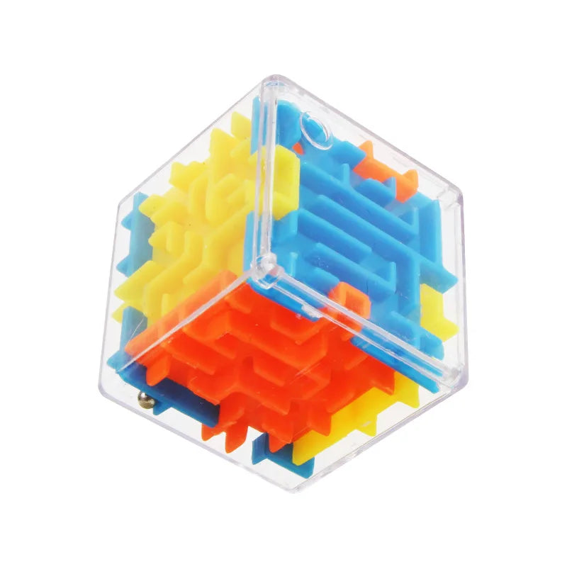 Mini 3D Maze Puzzle Cube | Six-Sided Rolling Ball Toy for Kids