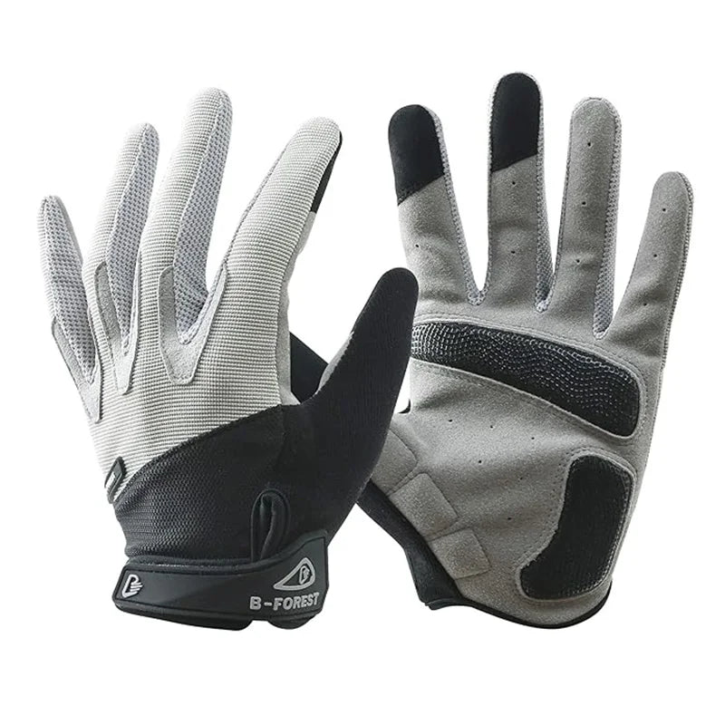 One Pair Gloves/Bike Gloves Full Finger Road Bicycle Gloves for Men and Women Anti-Slip Shock Gloves Peaceful Pleasures Health and Wellness Black L