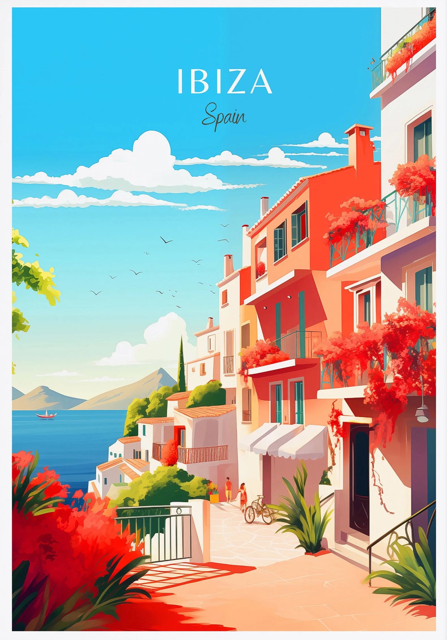 Spain Travel Poster Canvas Print | Barcelona Madrid Granada Wall Art Canvas Wall Art Peaceful Pleasures Health and Wellness CJ51143 20x30cm Unframed