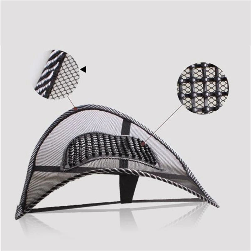 Car Seat Office Chair Massage Back Lumbar Support Mesh Ventilate Cushion Pad Black Mesh Back Lumbar Cushion For Car Driver Peaceful Pleasures Health and Wellness