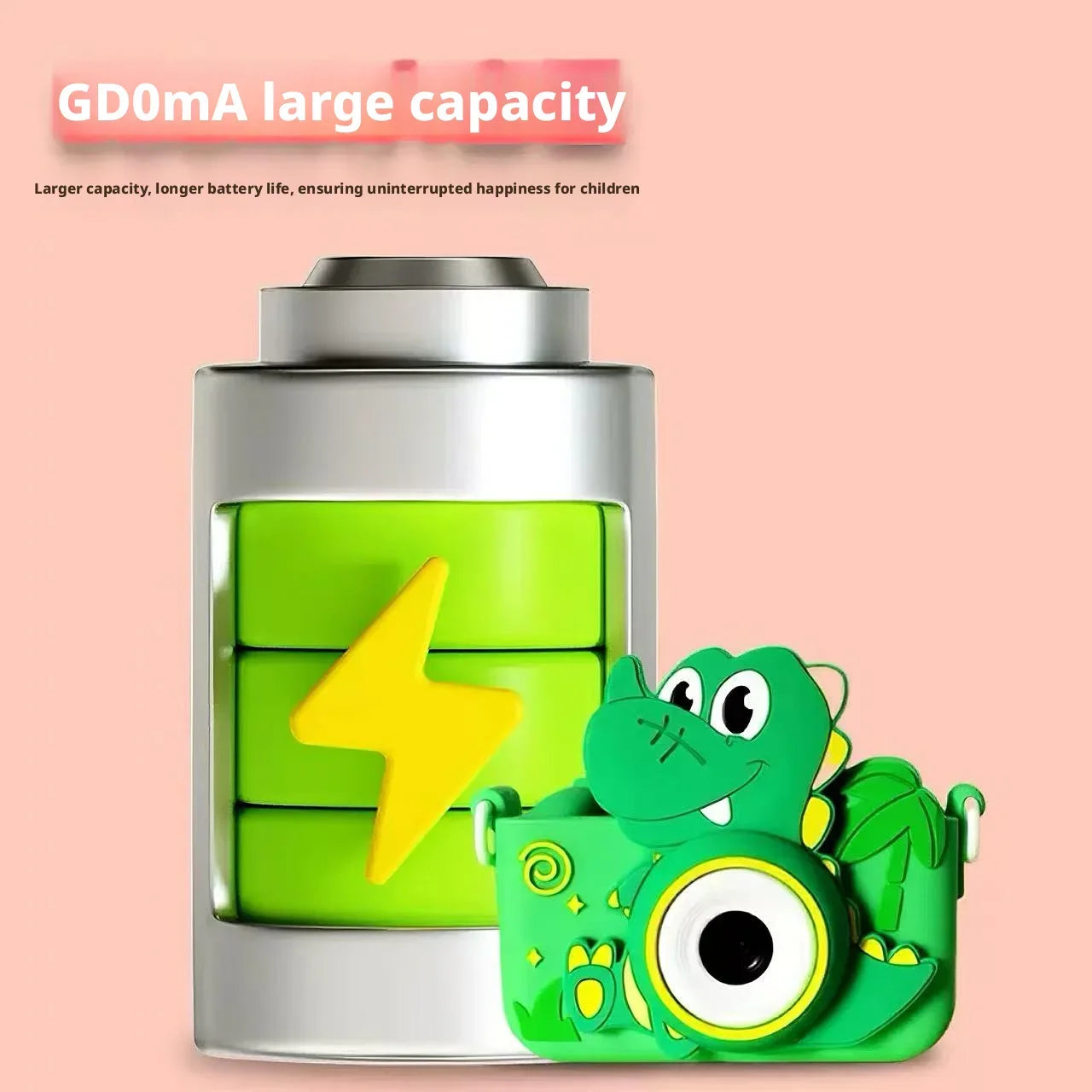 Cute Cartoon Kids Camera HD Dual Lens Mini Portable Camera for Children Photo & Video Educational Games CCD Camera Festival Gift Peaceful Pleasures Health and Wellness